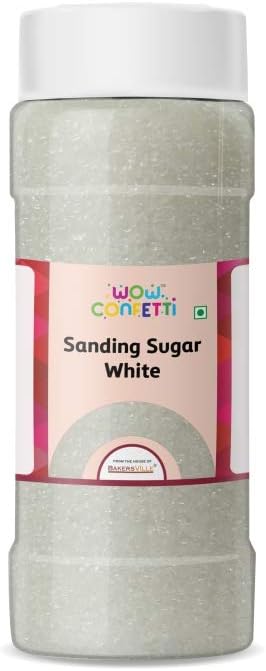Wow Confetti Sanding Sugar (WHITE), 150g