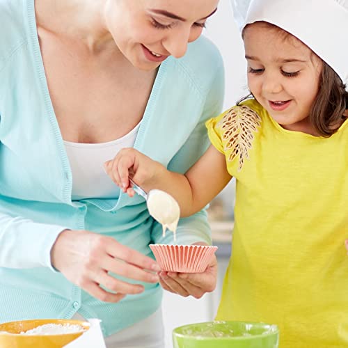 Decorwoo 200 Count Rose Gold Cupcake Liners, Paper Baking Cups, Standard Size Foil Muffin Wrappers (200, Rose Gold) #TOP2