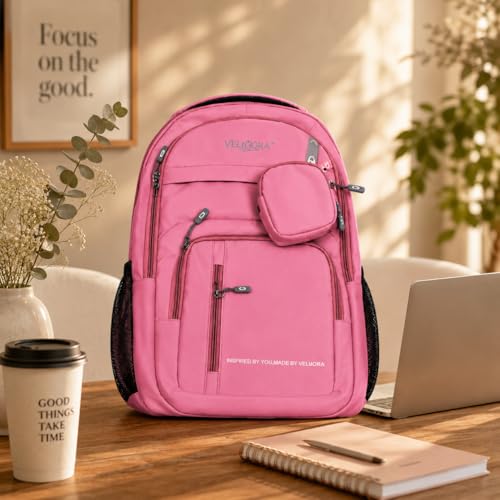 Image of MBW Korean Style Water Resistant 35L Laptop Backpack for Men & Women | Polyester Multi Compartments Bag with Side Pockets & Accessory Pouch | Travel Backpack for Office, College and School