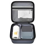 GWCASE Hard Carrying Case for NIIMBOT B1 & B21 Label Maker, Waterproof Travel Storage Organizer with Movable Divider for Printer, Extra Tapes & Cables, Ideal for Small Business & Home - Dark Grey