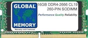 Global Memory 16GB DDR4 2666MHz PC4-21300 260-Pin SODIMM Speicher RAM für 27 Zoll Retina 5K iMac (2019/2020)