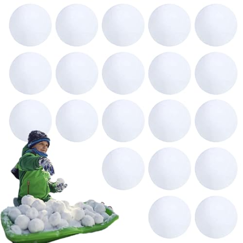Bolas de nieve de interior | Bolas artificiales de copo de nieve de 20 piezas | Juguete suave para escenas fotográficas de invierno | para adultos en interior