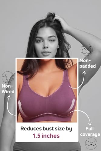 Image of Van Heusen Women Cotton Minimizer Bra - Wireless, Non Padded, Full Coverage