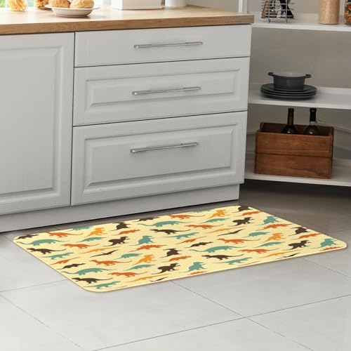Tapete de cocina de dinosaurios para pasillo y cuarto de lavado juego de 2 piezas 7