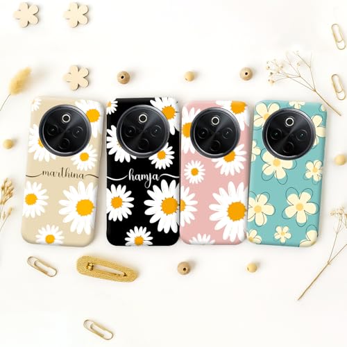 Image of COLORflow Back Cover Compatible with Vivo T4 5G / Y300 Pro 5G / iQOO Z10 5G | Daisy Bloom Customized Back Cover Compatible with Vivo T4 5G / Y300 Pro 5G / iQOO Z10 5G