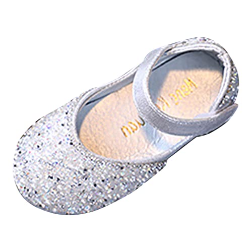Girls Mary Jane Dress Shoes Rhinestones Flower Girl Wedding Party Shoes Ballet Flats Little Girl Dress up Shoes - Main Image