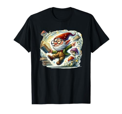 Bookworm Gnome For Librarians And Teachers Who Love Reading Camiseta