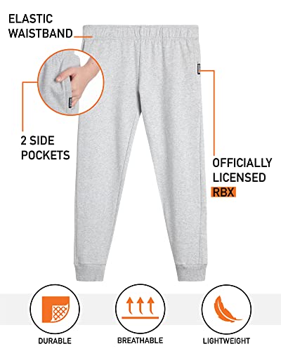 RBX Girls Sweatpants - 2 Pack Soft Athletic Fleece Girls Joggers - Active Kids Sweatpants with Pockets & Elastic Waist (4-16)2