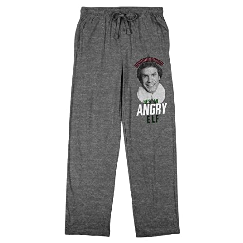 Elf He's an Angry Elf Men's Graphite Heather Sleep Pajama Pants