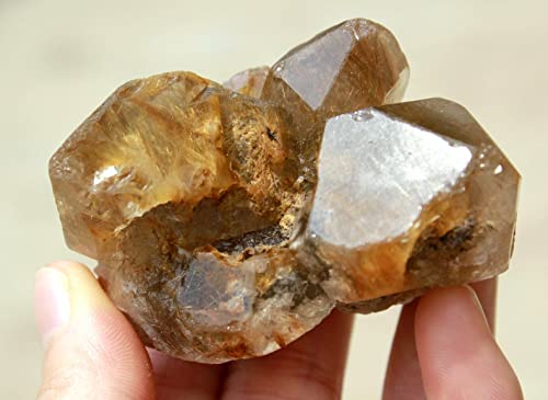 BUSOTH Natural Crystal Rough 131g ++ Natural Clear Smoky Quartz Yellow Rutilated Crystal Point Specimen