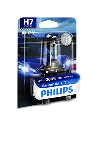 Philips Automotive H7 RacingVision GT200 12972RGTB1 Headlight Bulb for Car 12V 55W, PX26d, Pack of 1
