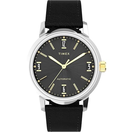 Image of TIMEX Marlin Black Round Dial Mechanical Automatic Men Watch - TWEG26711