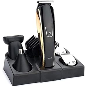 Hair Clippers for Men, Professional Clipper Ultra Powerful Full Size – Great for Barbers and Stylists 5-in-1 Multi Function Oil Head Clipper USB Rechargeable Hair Clipper