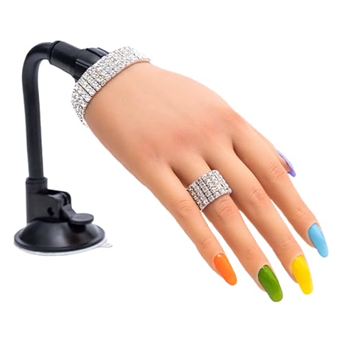 YUAIWOV Silicone Hand Model for Nail Practice, Flexible Bendable Fingers