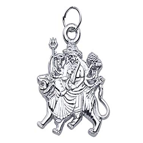 Blessing Maa Durga Silver Plated Pendent