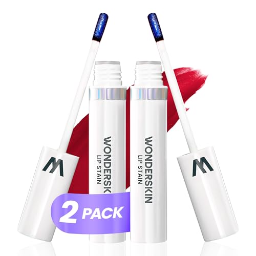 Wonderskin Wonder Blading Lip Stain Peel Off Masque, Paquete De 2 – Tinte De Labios Rojo Mate De Larga Duración, Resistente Al Agua Y A Prueba De Transferencia (Divine Masque)