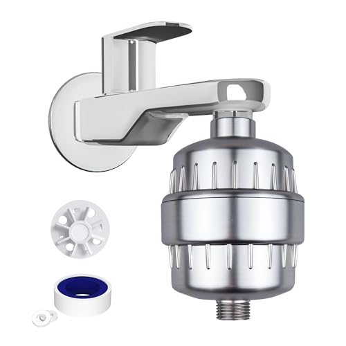 Image of OLV Shower and Tap Filter for Hard Water with 15 Stage | Water Softener for Bathroom | Hard Water Filter (Pack of 1, Chrome)