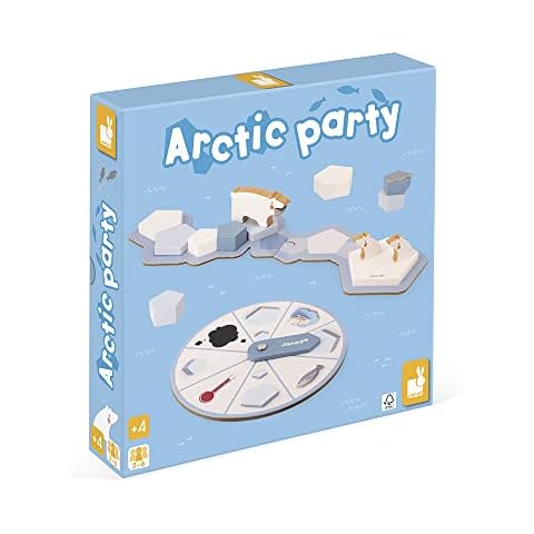 Janod - Nordpol-Party - Kooperatives Kinderspiel - Thema Eisbären - Gesellschaftsspiel aus Holz und Pappe Cover