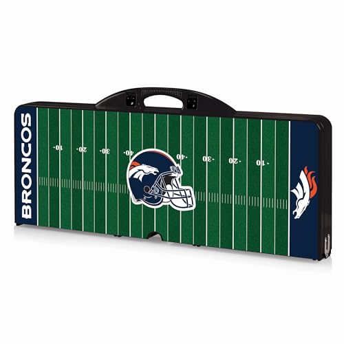 Image of PICNIC TIME NFL Picnic Table Portable Folding Table with Seats and Umbrella