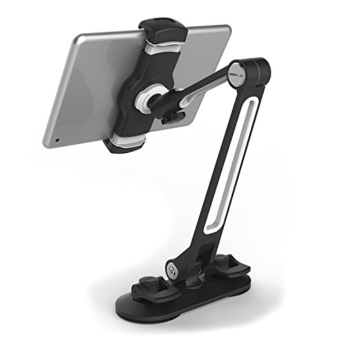 SINLAND universelle Halterung/Ständer für Tablets & Handys kompatibel mit Fast Allen Geräten Befestigung an glatten… – Bild 5
