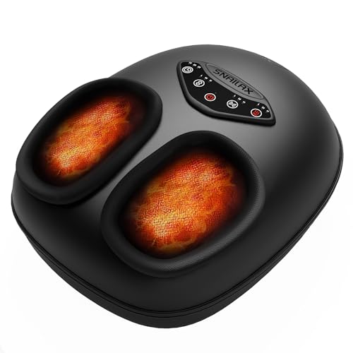 Image of Snailax Shiatsu Foot Massager with Heat & Compression, Deep Kneading Foot Massager Machine with 3 Heat Levels & Timer, Fits Men Size 14, Gift for Women Men