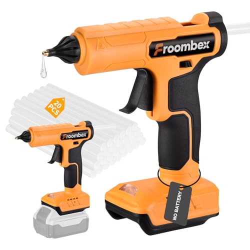 Froombex 100W Cordless Hot Glue Gun for DeWalt 20V MAX Battery (Tool Only)