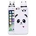 LAPOPNUT 3D Cartoon Panda Case für iPhone SE2022/7/8/SE2022 Hülle Soft Back Cover Handyhülle Candy Farbe Lovely Panda Bear Design Slim Flexible Schutzhülle Bumper für iPhone 7/8/SE2020/SE2022 White