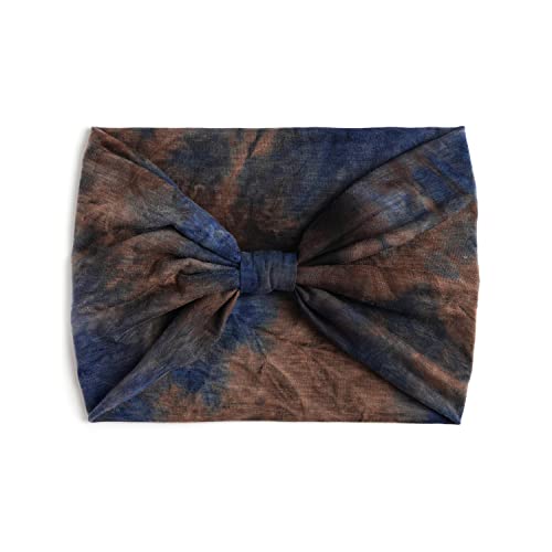 Image of XFYT Stylish Tie-Dye Sports Chic Hair Bands | Gorgeous Dark Elegant Premium Head Band for Women Girls Yoga Workout Fitness Gym (Indigo Earth)