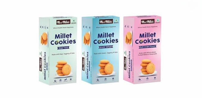 Me & Millets Combo Ragi Twist, Jowar Delight & Multigrain Power Cookies, Millets Biscuits, Millets Cookies, Healthy Snack, Tea Snack, Tasty Cookies, Jaggery Cookies, Fiber Cookies, Protein Cookies, Butter Cookies, Premium Cookies, Everyday Snacks - 7 (B0CRVN9Z1D) Amazon Price History, Amazon Price Tracker