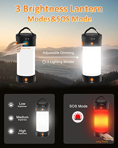 Camping-Lantern-Rechargeable-4000mAh-Battery-Operated-Lamp-Outdoor-LED-Camping-Lantern10-Light-ModesTent-Light-Reading-Lamp-Flashlight-for-Power-OutagesHurricaneEmergency-CampingHome