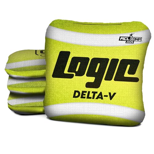 Cornhole Bags by Logic - Tennis Design - Multiple Series - ACL Pro & Comp Approved - Regulation Size & Weight - Slide and Stick Side - Professional (Delta-V - 5/8 ACL COMP)