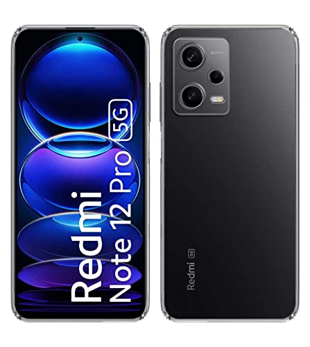 Image of Transparent Soft Silicone TPU Flexible Back Cover Compatible with Redmi Note 12 Pro 5G