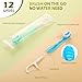 B Rush 24Pack 5 in 1 Mini Disposable Toothbrush, Toothpaste+Tongue Cleaner+Floss+Pick, Portable Prepasted Travel Set for Kids Adults, Individual Wrapped for Work Camping&Daily Care, Mint Flavor