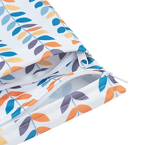 Image of Babygoal Wet Dry Bags for Baby Cloth Diapers, Washable Travel Bags, Beach, Pool, Gym Bag for Swimsuits & Wet Clothes with Two Zippered Pockets 3 Pack(S,M,L), 3SML03