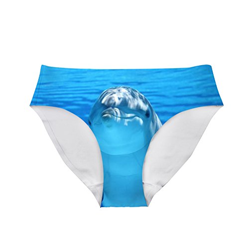 Image of Dellukee Sexy Women Underwear Briefs Breathable Hipster Panty White Alpaca Print