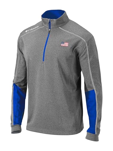Columbia Golf Men's Omni-Wick American Flag Logo Shotgun 2.0 Quarter Zip Pullover