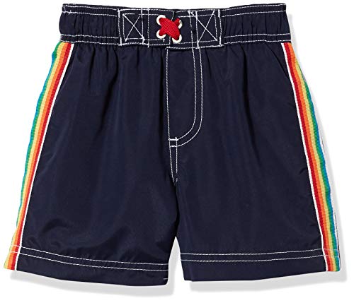 iXtreme Boys' Swim Trunks Quick Dry Board Shorts Mesh Lining, Navy, 12M