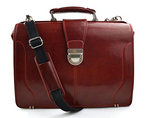 Sac docteur en cuir véritable le cartable élégant pour homme et femme