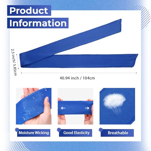 Image of Hiboom 50 Pcs Head Tie Headbands Men Women Ninja Karate Tie Athletic Sweatbands for Sports Basketball Tennis Running Workout