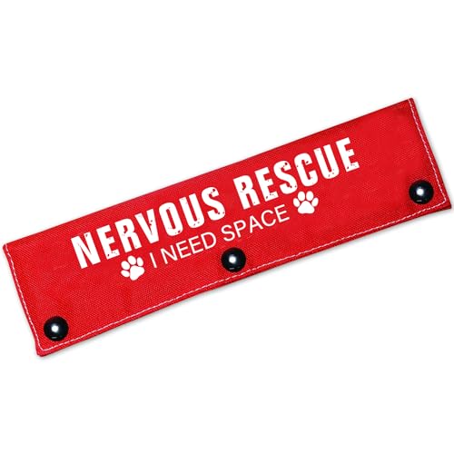 Rescue I Need Space Funny Red Dog Leash Sleeve Wrap