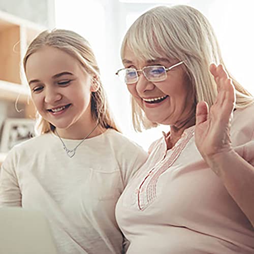 Granddaughter Necklace From Grandmom - Interlocking Heart Necklace Filled With My Love - Gift for Granddaughter On Birthday/Christmas/Mother's day/Graduation/Wedding/Valentines3
