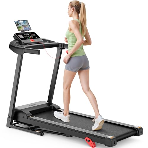 Image of Folding Treadmill for Home with Incline, Treadmill with 300lbs Capacity, 0.6-7.5MPH, 2.5HP, 64+3+3+1 Program