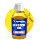 7 Artists Premium Leinöl für Ölmalerei 125 ml Raffiniert - Malmittel für Ölfarben Verdünnung - Ölfarben Zubehör & Oelfarben Künstlerbedarf