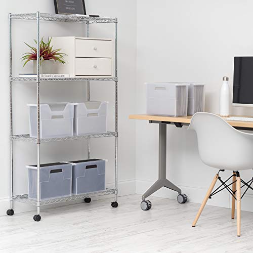 image for IRIS USA Medium Portable Desktop File Box with Open Lid, 6 Pack, Side 