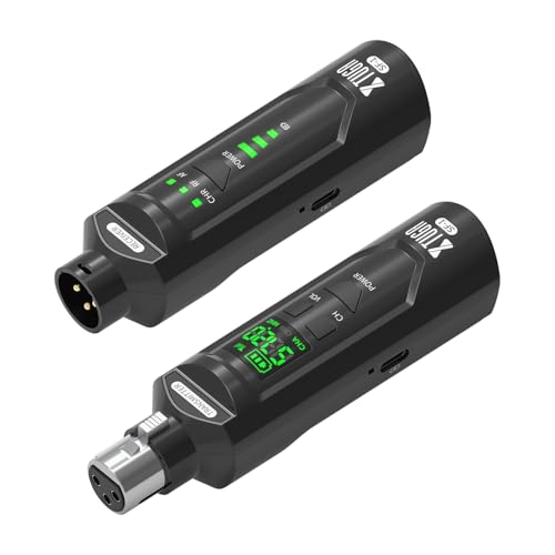 XTUGA SF-1 Transmitter and Receiver XLR Wireless UHF Receiver Mic...