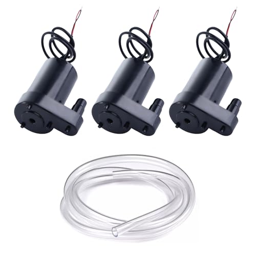 Mini Wasserpumpe 3V, 3 Stück Micro Motorpumpe Dc 3V, 3m Pvc Schlauch Für Aquarium Garten Zur Bewässerung Pflanzen Blumen