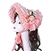 Elegant French Styles Fascinator Hat Lace Bowknot Straw Bonnet for Vintage Theme Party Gatherings and Beach Vacation Cosplay Peach