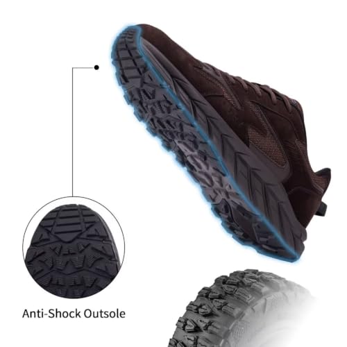 Image of Men's Extra Wide Walking Sneakers Wide Toe Box Orthopedic Shoes with Arch Support for Flat Feet & Foot Pain Relief