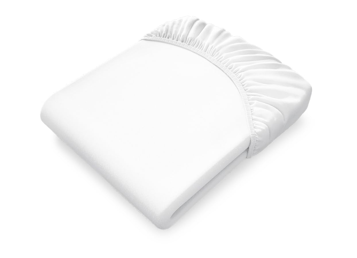 bett1 Bodyguard Jersey-Spannbettlaken Weiß 180-200x220 cm
