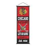 Chicago Blackhawks Banner and Scroll Sign